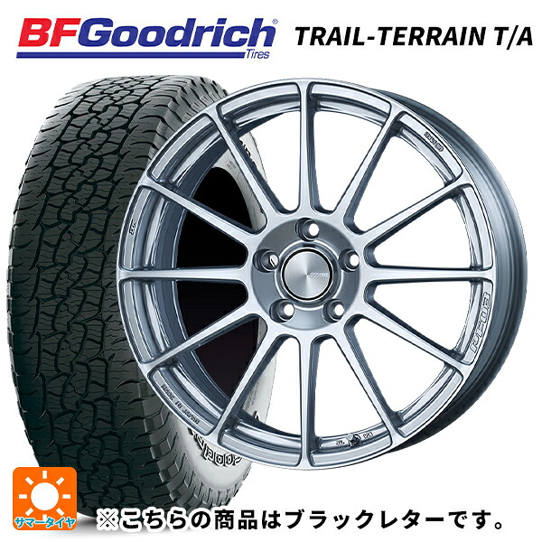 スバル クロストレック(5AA-GUE)用 225/55R18 102H XL BFグッドリッチ トレイルテレーン T/A ブラックレター 正規品 エンケイ パフォーマンスライン PF03 スパークルシルバー 新品サマータイヤホイール 4本セット