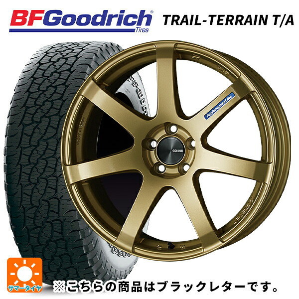 スバル クロストレック(5AA-GUE)用 225/55R18 102H XL BFグッドリッチ トレイルテレーン T/A ブラックレター 正規品 エンケイ パフォーマンスライン PF07 GO 新品サマータイヤホイール 4本セット