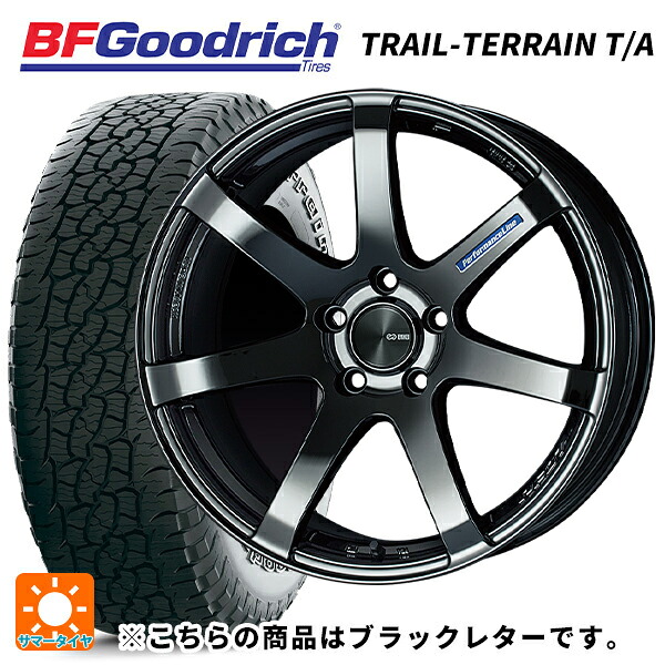 225/55R18 102H XL BFグッドリッチ トレイルテレーン T/A ブラックレター 正規品 エンケイ パフォーマンスライン PF07 SBK 18-7.5J 国産車用 サマータイヤホイール4本セット