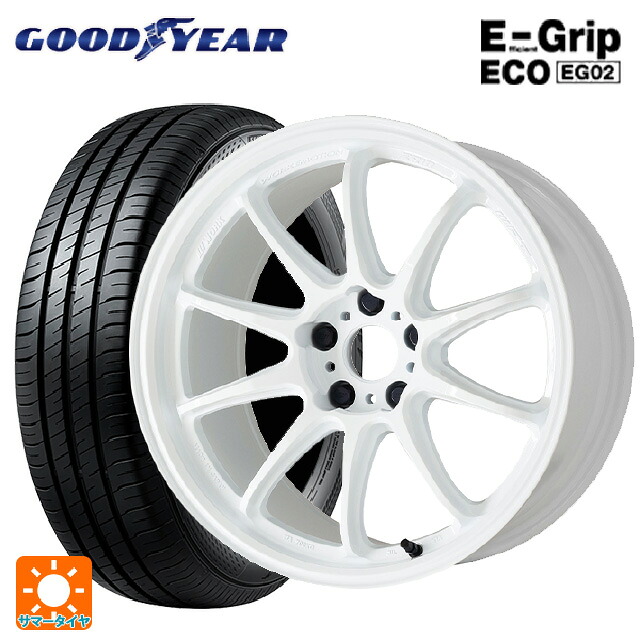 スバル レヴォーグ(VN系)用 215/50R17 91V グッドイヤー エフィシェントグリップ エコ EG02 ワーク エモーション ZR10 AZW 新品サマータイヤホイール 4本セット