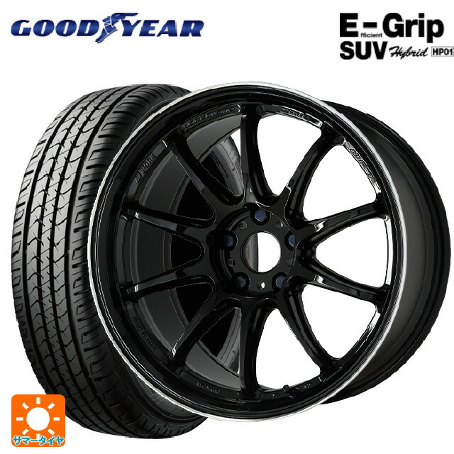 225/65R18 103H グッドイヤー エフィシェントグリップSUV HP01 ワーク エモーション ZR10 BLKLC 18-8.5J 国産車用 サマータイヤホイール4本セット