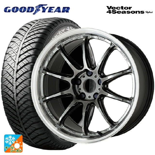 ニッサン リーフ(ZE2)用 215/55R18 95H グッドイヤー ベクターフォーシーズンズ ハイブリッド ワーク エモーション ZR10 GTKRC 新品オールシーズンタイヤホイール 4本セット|タイヤホイール専門店コニシタイヤ