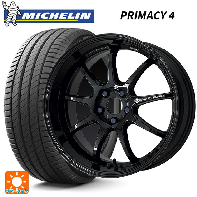 225/50R18 95V ミシュラン 正規品 プライマシー4 ワーク エモーション D9R BLK 18-7.5J 国産車用 サマータイヤホイール4本セット
