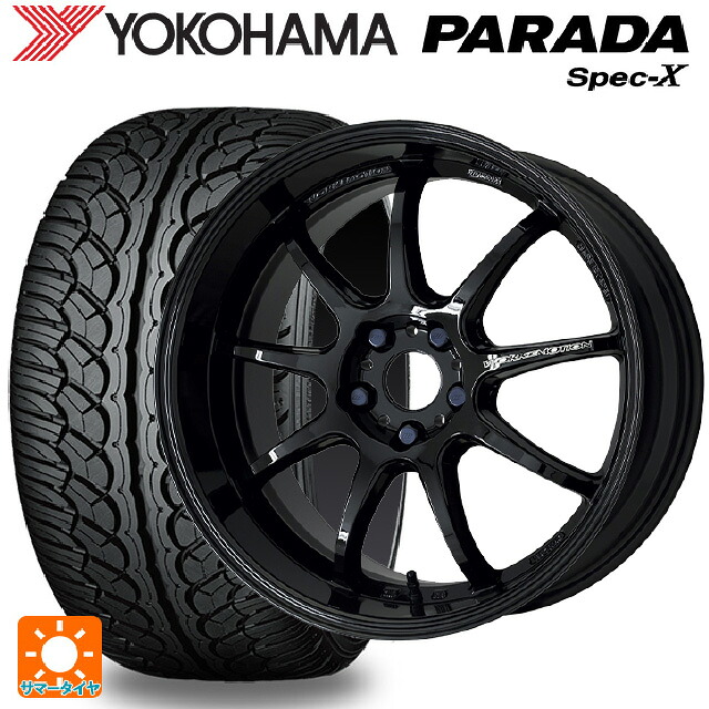 トヨタ bZ4X(11/15系)用 235/60R18 103V ヨコハマ パラダ PA02 ワーク エモーション D9R BLK 新品サマータイヤホイール 4本セット