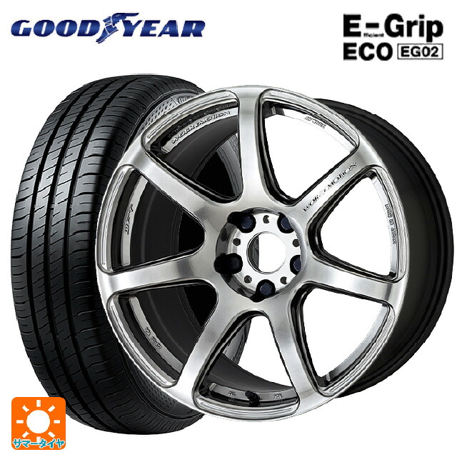 スバル レヴォーグ(VN系)用 225/45R18 95W XL グッドイヤー エフィシェントグリップ エコ EG02 ワーク エモーション T7R GTS 新品サマータイヤホイール 4本セット|タイヤホイール専門店コニシタイヤ