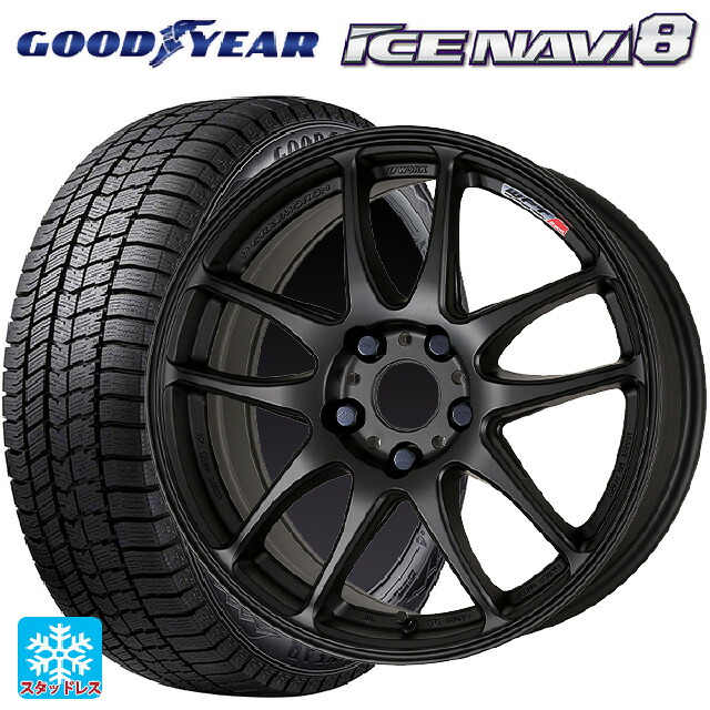 2024年製 225/45R18 95Q XL グッドイヤー アイスナビ8 # ワーク エモーション CR極 MBL 18-7.5J 国産車用 スタッドレスタイヤホイール4本セット 138,735円