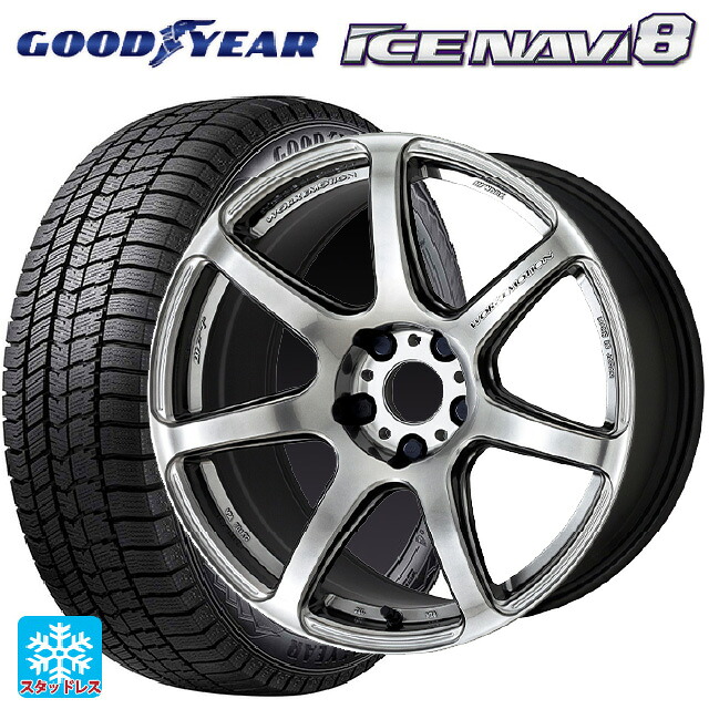 215/60R17 96Q グッドイヤー アイスナビ8 # ワーク エモーション T7R GTS 17-7J 国産車用 スタッドレスタイヤホイール4本セット|タイヤホイール専門店コニシタイヤ