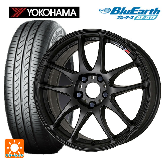 185/55R16 83V ヨコハマ ブルーアース AE01F ワーク エモーション CR極 MBL 16-6.5J 国産車用 サマータイヤホイール4本セット
