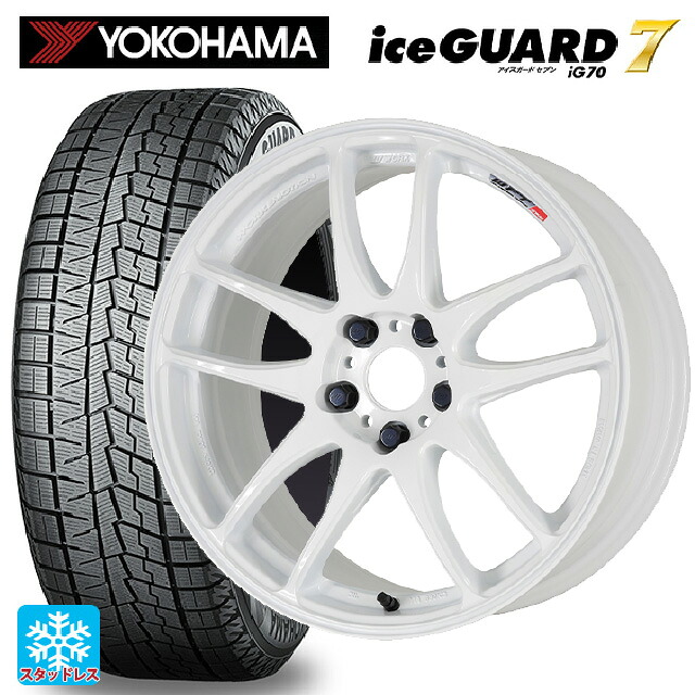 ニッサン ノートオーラ(E13)用 205/55R16 91Q ヨコハマ アイスガード7(IG70) # ワーク エモーション CR極 WHT 新品スタッドレスタイヤホイール 4本セット｜タイヤホイール専門店コニシタイヤ