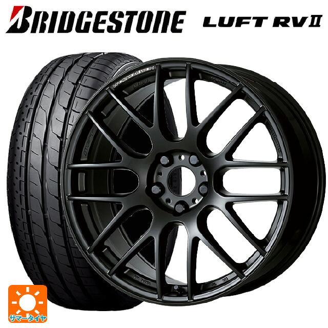 トヨタ アルファード(30系)用 235/50R18 97W ブリヂストン ルフトRV2(日本製) 正規品 # ワーク エモーション M8R MBL 新品サマータイヤホイール 4本セット