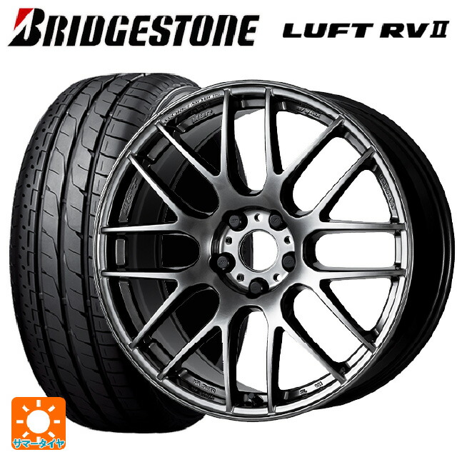 スバル フォレスター(SL系)用 225/55R18 98V ブリヂストン ルフトRV2(日本製) 正規品 # ワーク エモーション M8R GTK 新品サマータイヤホイール 4本セット
