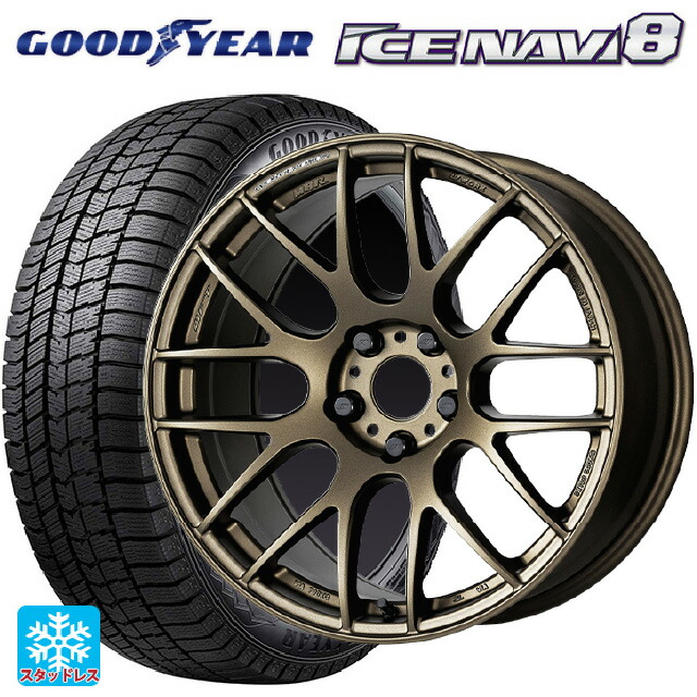 トヨタ プリウス(50系)用 2025年製 215/45R17 87Q グッドイヤー アイスナビ8 # ワーク エモーション M8R AHG 新品スタッドレスタイヤホイール 4本セット 112,765円