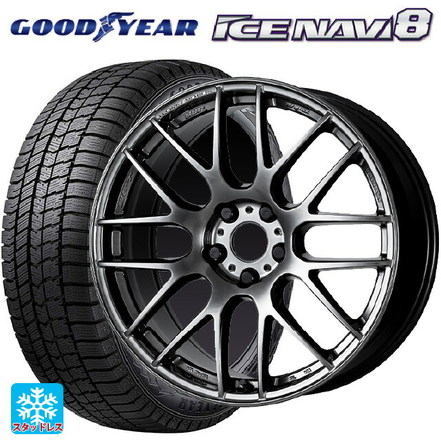 225/45R19 92Q グッドイヤー アイスナビ8 ワーク エモーション M8R GTK 19-8.5J 国産車用 スタッドレスタイヤホイール4本セット