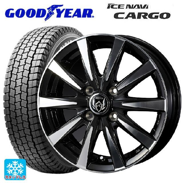 トヨタ プロボックス(160系)用 175/80R14 99/98N グッドイヤー アイスナビ カーゴ ウェッズ ライツレー DI BKP 新品スタッドレスタイヤホイール 4本セット