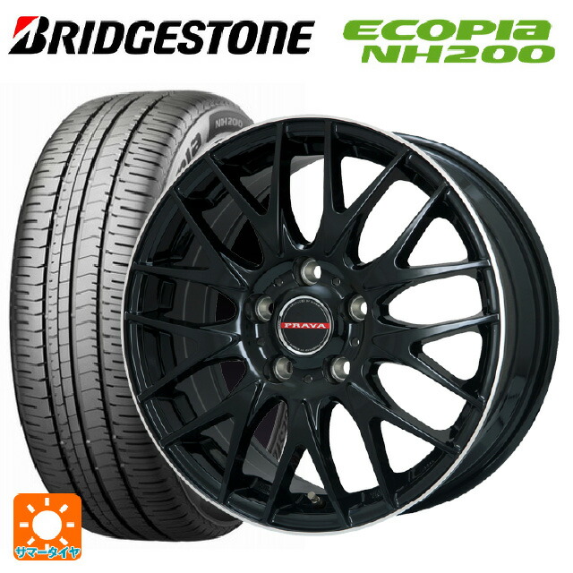 トヨタ カローラ スポーツ(210系)用 195/65R15 91H ブリヂストン エコピア NH200 正規品 ビックウェイ レイシーン プラバ 9M Jr2 GBK/ﾘﾑP 新品サマータイヤホイール 4本セット