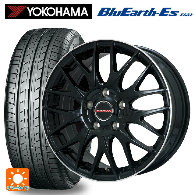 205/65R16 95H ヨコハマ ブルーアースEs ES32 # ビックウェイ レイシーン プラバ 9M Jr2 GBK/ﾘﾑP 16-6.5J 国産車用 サマータイヤホイール4本セット｜タイヤホイール専門店コニシタイヤ