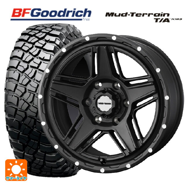 ミツビシ トライトン(GSRグレード)(LC2T)用 265/60R18 119/116Q XL BFグッドリッチ マッドテレーン TA KM3 ブラックレター 正規品 ウェッズ マッドヴァンス07 FULL MAT BLACK 新品サマータイヤホイール 4本セット