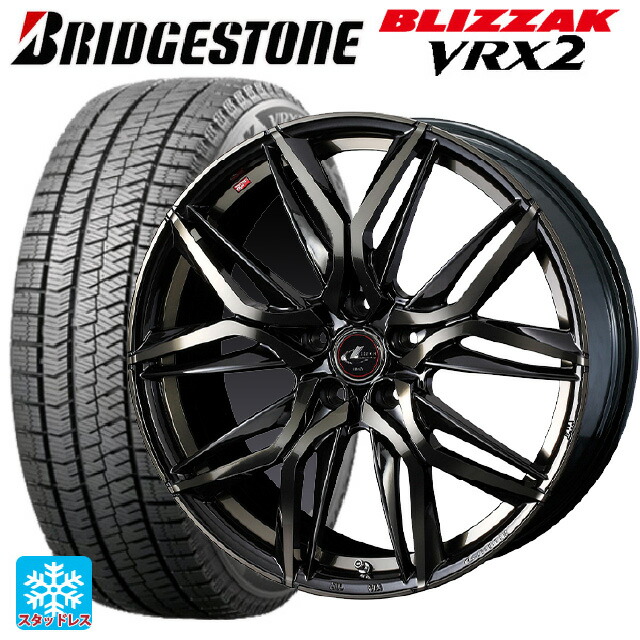 2024年製 195/60R16 89Q ブリヂストン ブリザック VRX2 正規品 ウェッズ レオニス LM PBMC/TI 16-6.5J 国産車用 スタッドレスタイヤホイール4本セット|タイヤホイール専門店コニシタイヤ