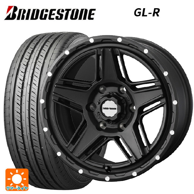 トヨタ ハイエース(200系)用 215/65R16 109/107R ブリヂストン GL-R 正規品 ウェッズ マッドヴァンス07 FULL MAT BLACK 新品サマータイヤホイール 4本セット