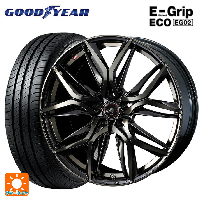 205/65R15 94H グッドイヤー エフィシェントグリップ エコ EG02 # ウェッズ レオニス LM PBMC/TI 15-6J 国産車用 サマータイヤホイール4本セット｜タイヤホイール専門店コニシタイヤ