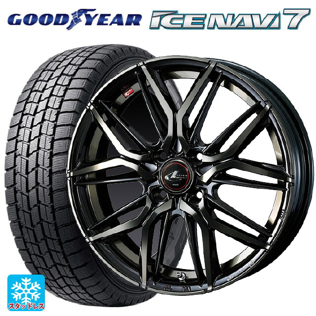 175/60R16 82Q グッドイヤー アイスナビ7(数量限定) # ウェッズ レオニス LM PBMC/TI 16-6J 国産車用 スタッドレスタイヤホイール4本セット｜タイヤホイール専門店コニシタイヤ