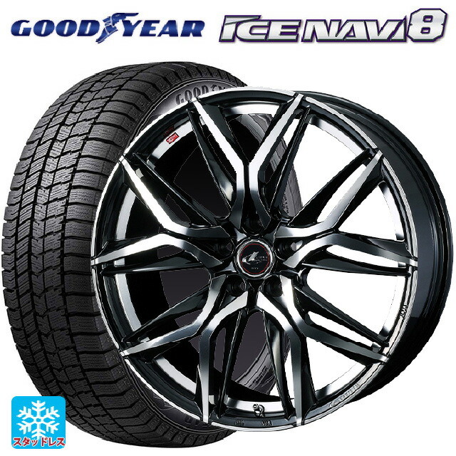 ホンダ ZR-V(RZ4)用 215/60R17 96Q グッドイヤー アイスナビ8 # ウェッズ レオニス LM PBMC 新品スタッドレスタイヤホイール 4本セット