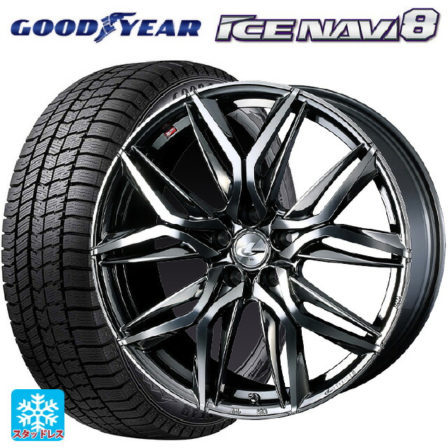 2022年製 225/55R19 99Q グッドイヤー アイスナビ8 # ウェッズ レオニス LM BMCMC 19-8J 国産車用 スタッドレスタイヤホイール4本セット