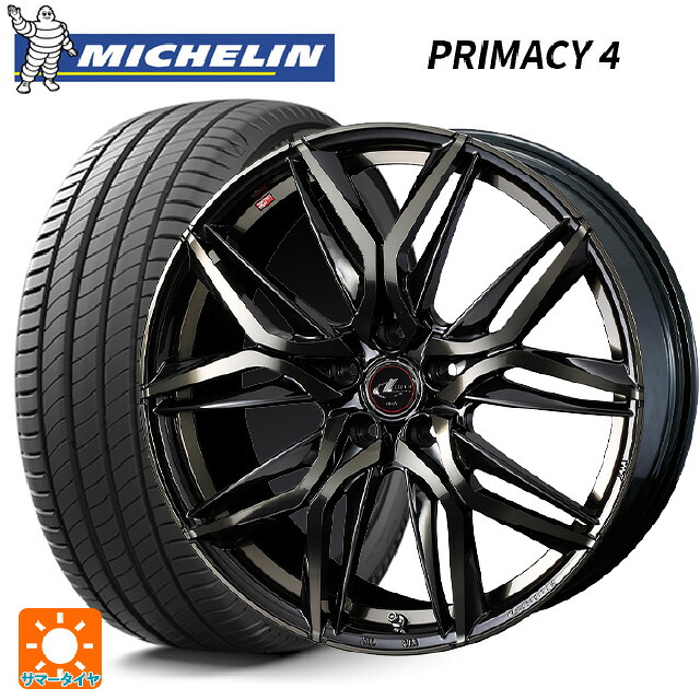 225/50R18 95V DT1(ホンダ承認) ミシュラン 正規品 プライマシー4 # ウェッズ レオニス LM PBMC/TI 18-7J 国産車用 サマータイヤホイール4本セット|タイヤホイール専門店コニシタイヤ