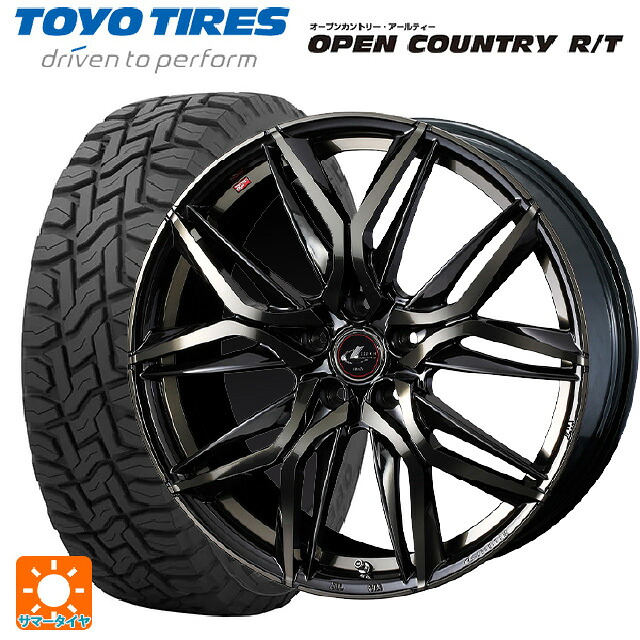 215/70R16 100Q トーヨー オープンカントリー RT ブラックレター ウェッズ レオニス LM PBMC/TI 16-6.5J 国産車用 サマータイヤホイール4本セット