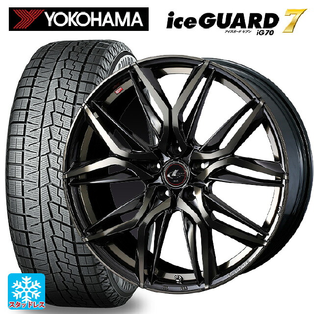 マツダ CX-80(KL5/KL3系)用 235/50R20 104Q ヨコハマ アイスガード7(IG70) # ウェッズ レオニス LM PBMC/TI 新品スタッドレスタイヤホイール 4本セット|タイヤホイール専門店コニシタイヤ