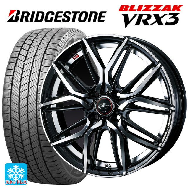スズキ スイフト(ZC/ZD 13/43/53/83系)用 2025年製 185/55R16 83Q ブリヂストン ブリザック VRX3 正規品 # ウェッズ レオニス LM PBMC 新品スタッドレスタイヤホイール 4本セット 121,850円
