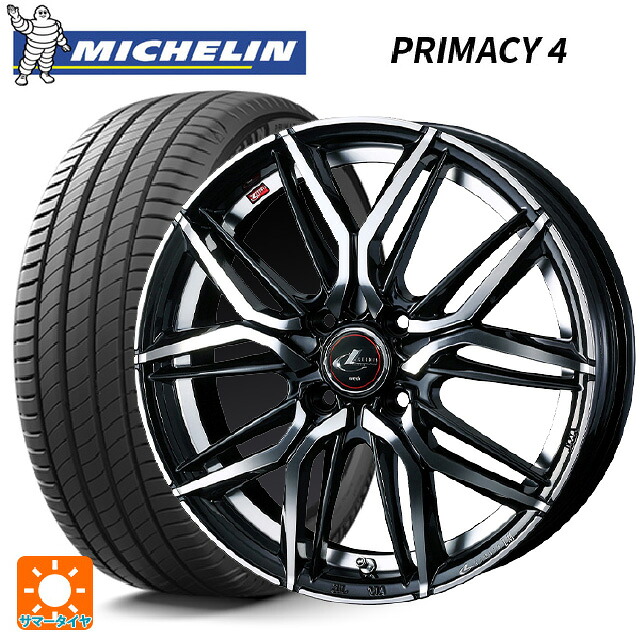 185/60R15 88H XL ミシュラン 正規品 プライマシー4 ウェッズ レオニス LM PBMC 15-5.5J 国産車用 サマータイヤホイール4本セット