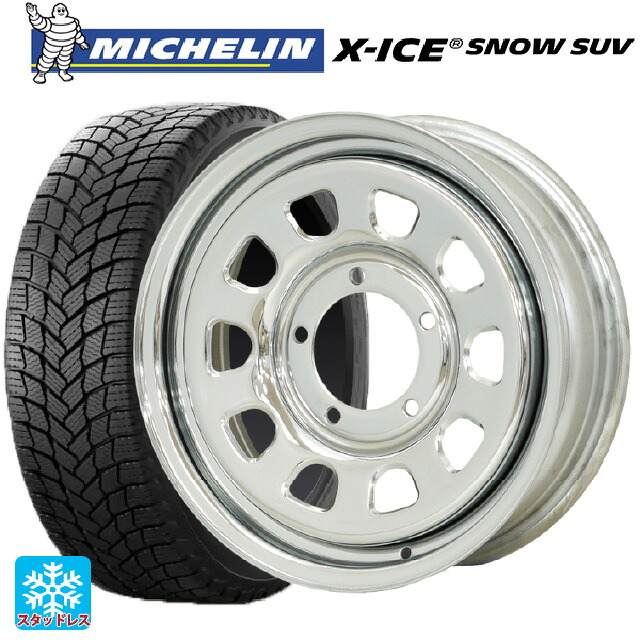 スズキ ジムニーノマド(JC74W)用 215/70R16 100T ミシュラン 正規品 エックスアイス スノー SUV モリタ デイトナズ クローム 新品スタッドレスタイヤホイール 5本セット