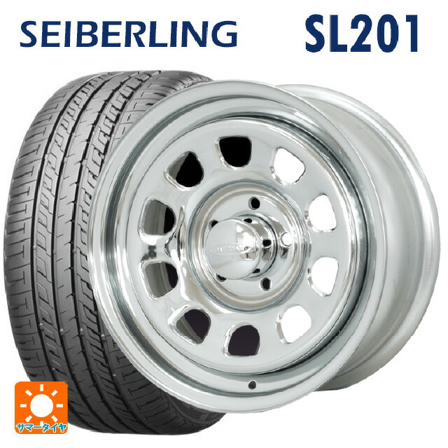 ホンダ ステップワゴン(RP6~8)用 205/60R16 92H セイバーリング セイバーリング SL201(ブリヂストン工場生産） モリタ デイトナズ クローム 新品サマータイヤホイール 4本セット