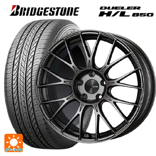 トヨタ ハリアー(80系)用 225/60R18 100H ブリヂストン デューラー HL850 正規品 エンケイ パフォーマンスライン PFM1 ダークシルバー 新品サマータイヤホイール 4本セット