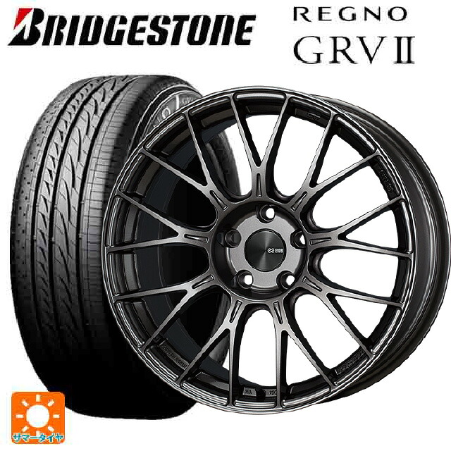 2024年製 245/45R18 100W XL ブリヂストン レグノ GRV2 正規品 エンケイ パフォーマンスライン PFM1 ダークシルバー 18-8.5J 国産車用 サマータイヤホイール4本セット