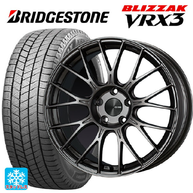 235/55R19 101Q ブリヂストン ブリザック VRX3 正規品 # エンケイ パフォーマンスライン PFM1 ダークシルバー 19-8J 国産車用 スタッドレスタイヤホイール4本セット