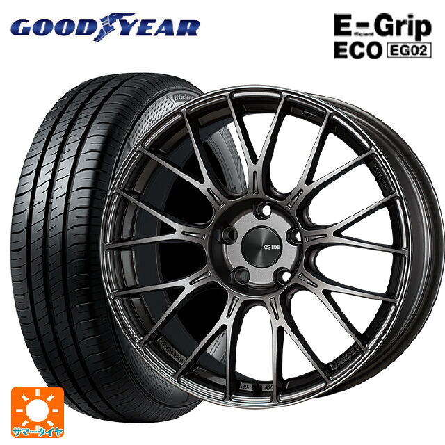 スズキ クロスビー(MND1S系)用 175/60R16 82H グッドイヤー エフィシェントグリップ エコ EG02 # エンケイ パフォーマンスライン PFM1 ダークシルバー 新品サマータイヤホイール 4本セット|タイヤホイール専門店コニシタイヤ