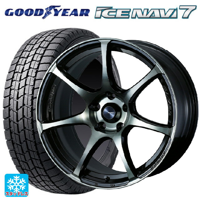 トヨタ アクア(PK16/PK15系)用 185/65R15 88Q グッドイヤー アイスナビ7(数量限定) # ウェッズ ウェッズスポーツ SA75R WBC 新品スタッドレスタイヤホイール 4本セット