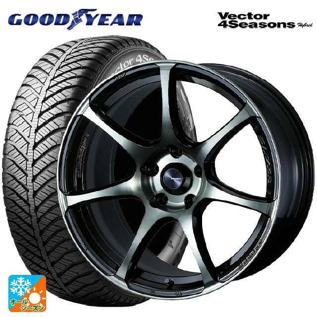 ホンダ ステップワゴン(RP6~8)用 205/55R17 95H XL グッドイヤー ベクターフォーシーズンズ ハイブリッド ウェッズ ウェッズスポーツ SA75R WBC 新品オールシーズンタイヤホイール 4本セット 106,450円