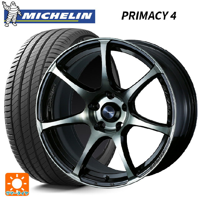トヨタ アクア(PK16/PK15系)用 185/65R15 88T ミシュラン 正規品 プライマシー4 ウェッズ ウェッズスポーツ SA75R WBC 新品サマータイヤホイール 4本セット