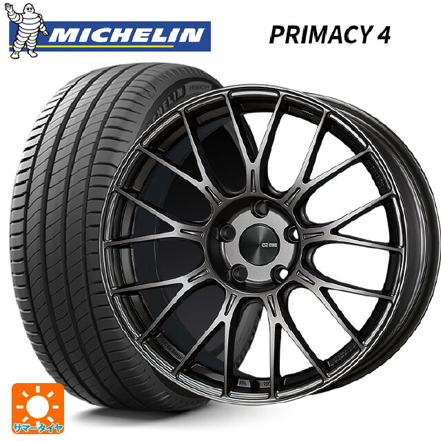 トヨタ カローラ スポーツ(210系)用 215/45R17 87W ミシュラン 正規品 プライマシー4 エンケイ パフォーマンスライン PFM1 ダークシルバー 新品サマータイヤホイール 4本セット