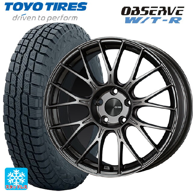 245/65R17 111Q XL トーヨー オブザーブ W/T-R エンケイ パフォーマンスライン PFM1 ダークシルバー 17-7J 国産車用 スタッドレスタイヤホイール4本セット