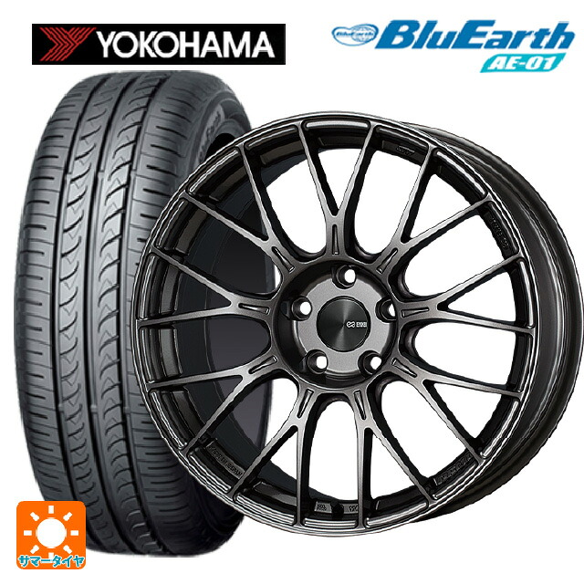 スズキ ハスラー(MR52/92S)用 165/65R15 81S ヨコハマ ブルーアース AE01 エンケイ パフォーマンスライン PFM1 ダークシルバー 新品サマータイヤホイール 4本セット|タイヤホイール専門店コニシタイヤ