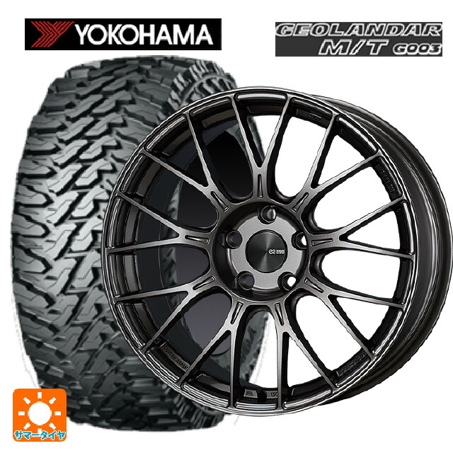 225/75R16 115/112Q ヨコハマ ジオランダー M/T G003 正規品 エンケイ パフォーマンスライン PFM1 ダークシルバー 16-6.5J 国産車用 サマータイヤホイール4本セット