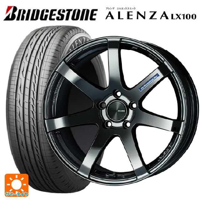 215/50R18 92V ブリヂストン アレンザLX100 正規品 エンケイ パフォーマンスライン PF07 SBK 18-7.5J 国産車用 サマータイヤホイール4本セット