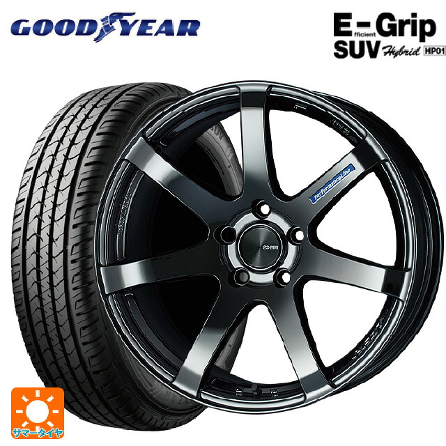 225/65R18 103H グッドイヤー エフィシェントグリップSUV HP01 エンケイ パフォーマンスライン PF07 SBK 18-8J 国産車用 サマータイヤホイール4本セット