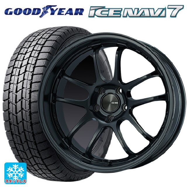 トヨタ アルファード(30系)用 235/50R18 97Q グッドイヤー アイスナビ7(数量限定) # エンケイ パフォーマンスライン PF01 EVO マットブラック 新品スタッドレスタイヤホイール 4本セット｜タイヤホイール専門店コニシタイヤ