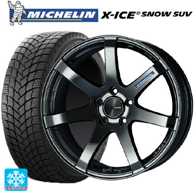 マツダ CX-5(KM系)用 2025年製 225/55R19 103T XL ミシュラン 正規品 エックスアイス スノー SUV # エンケイ パフォーマンスライン PF07 SBK 新品スタッドレスタイヤホイール 4本セット|タイヤホイール専門店コニシタイヤ