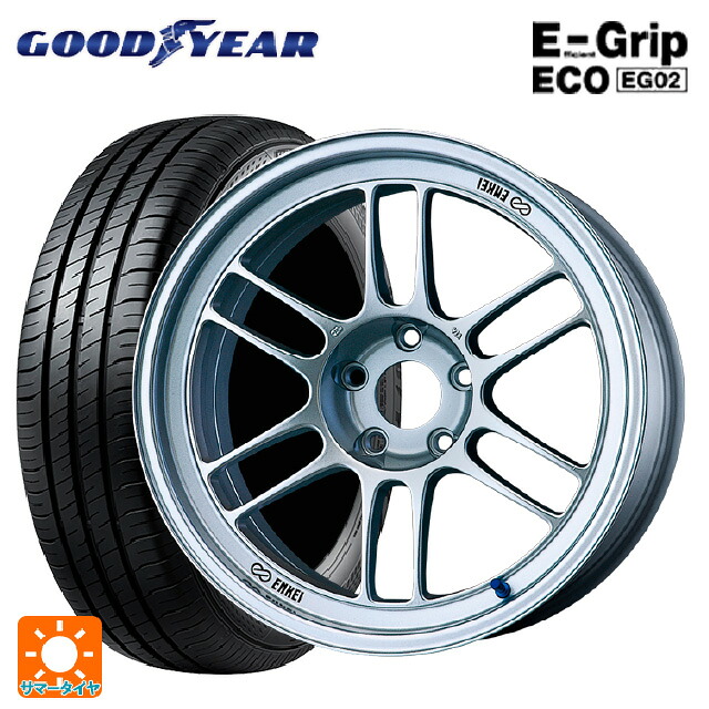 205/60R16 92H グッドイヤー エフィシェントグリップ エコ EG02 エンケイ レーシング RPF1 シルバー 16-7J 国産車用 サマータイヤホイール4本セット